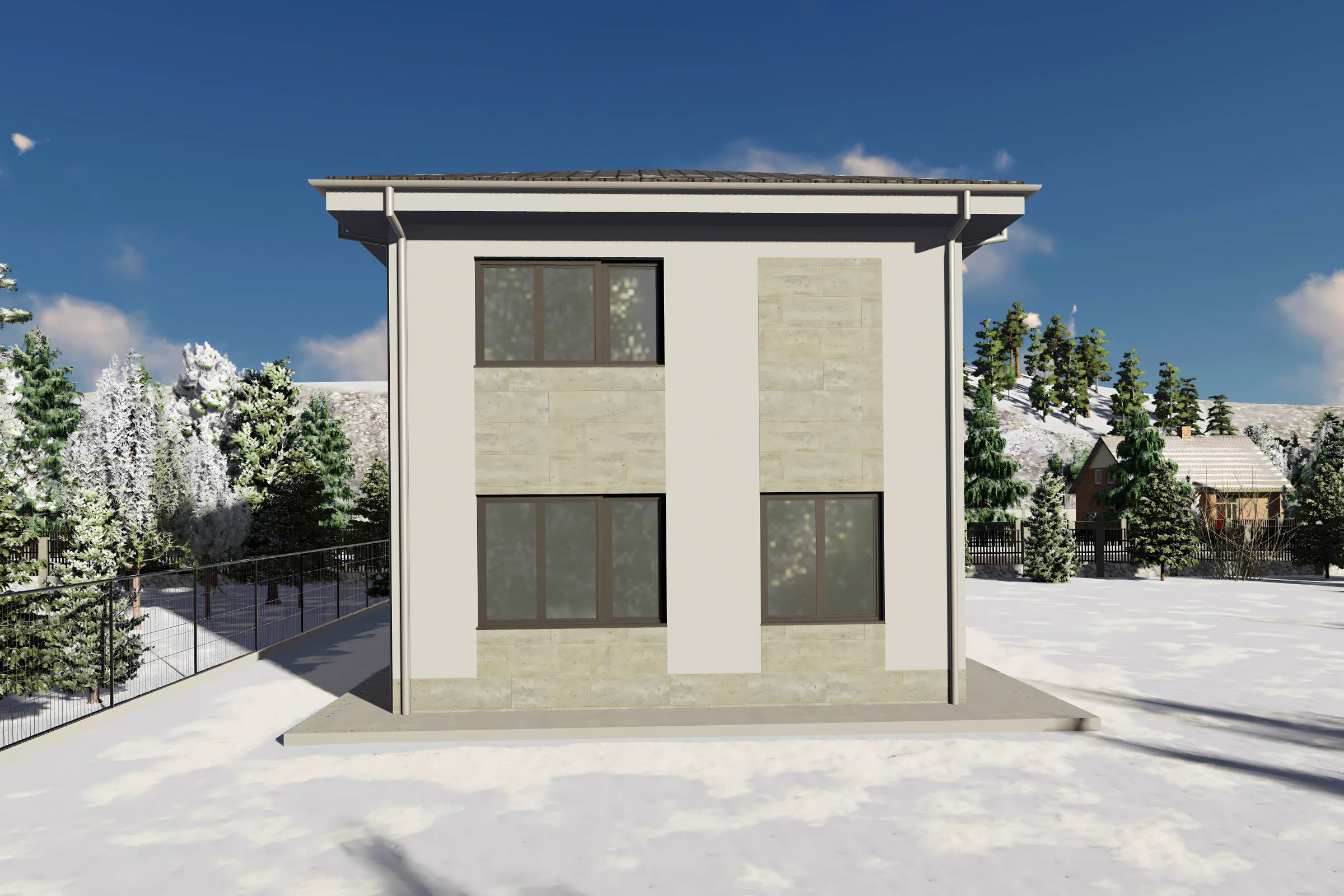 Proiect casa structura metalica cu etaj 4 camere 3 bai 150mp - design casa moderna 12