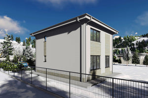 Proiect casa structura metalica cu etaj 4 camere 3 bai 150mp - design casa moderna 15 thumbnail