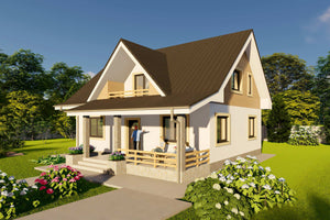 Proiect casa structura metalica de 200mp 3 dormitoare id 123 - imagine proiect la exterior 5 thumbnail