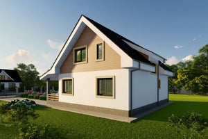 Proiect casa structura metalica de 200mp 3 dormitoare id 123 - imagine proiect la exterior 8 thumbnail