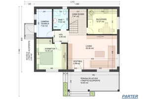 Proiect casa structura metalica de 200mp 3 dormitoare id 123 - proiect casa la parter thumbnail
