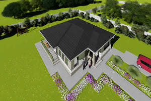Proiect casa structura metalica la 120 mp cu 3 camere id 122 - imagine exterioara proiect 5 thumbnail