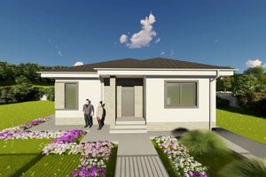 Proiect casa structura metalica la 120 mp cu 3 camere id 122 - imagine exterioara proiect 6 thumbnail