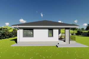 Proiect casa structura metalica la 120 mp cu 3 camere id 122 - imagine exterioara proiect 12 thumbnail