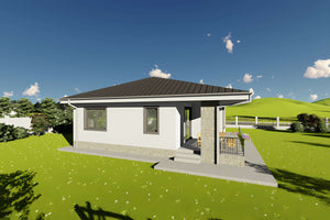 Proiect casa structura metalica la 120 mp cu 3 camere id 122 - imagine exterioara proiect 13 thumbnail
