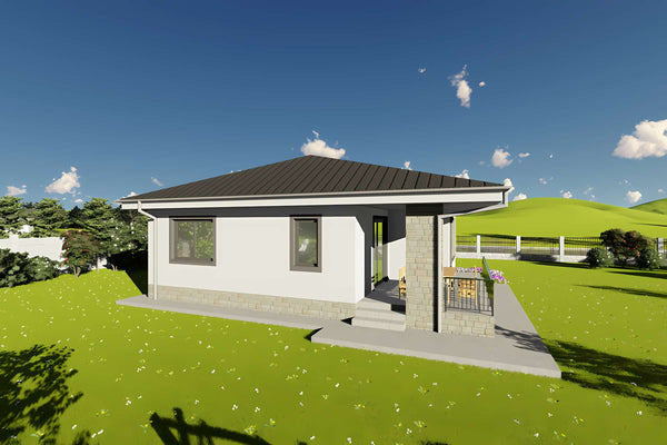 Proiect casa structura metalica la 120 mp cu 3 camere id 122 - imagine exterioara proiect 13