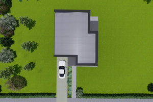 Proiect casa structura metalica pe un nivel 2 dormitoare 149 design acoperis poza 12 thumbnail