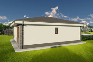 Proiect casa structura metalica un singur nivel 2 dormitoare - fatada casa moderna 18 thumbnail
