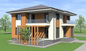 Model de casa cu etaj 293 mp proiectat in judetul Ilfov thumbnail