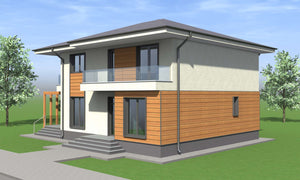 Model de casa cu etaj 293 mp proiectat in judetul Ilfov thumbnail
