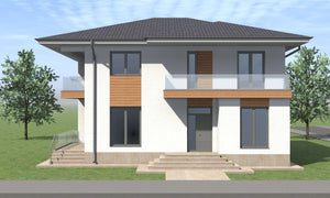 Model de casa cu etaj 293 mp proiectat in judetul Ilfov thumbnail