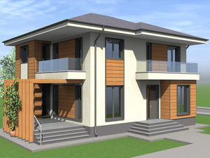 Model de casa cu etaj 293 mp proiectat in judetul Ilfov thumbnail