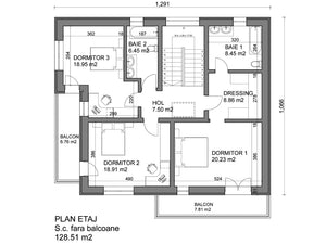 Model de casa cu etaj 293 mp proiectat in judetul Ilfov thumbnail