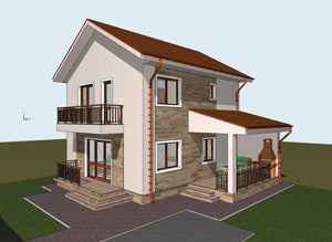Proiect de casa parter si etaj 137 mp in judetul Braila thumbnail
