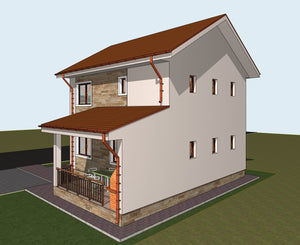 Proiect de casa parter si etaj 137 mp in judetul Braila thumbnail