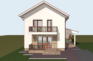 Proiect de casa parter si etaj 137 mp in judetul Braila thumbnail