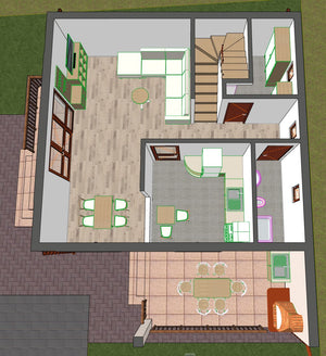 Proiect de casa parter si etaj 137 mp in judetul Braila thumbnail