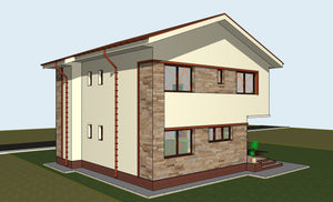 Proiect de casa parter si etaj 171 mp in Snagov judetul Ilfov thumbnail