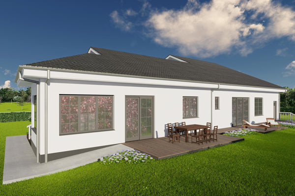 Proiect de casa stil american cu etaj pe structura metalica design modern imagine 9