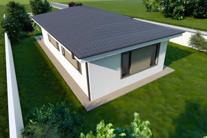 Proiect de casa structura metalica 3 camere si 2 bai 110 mp - design modern exterior casa imagine 7 thumbnail