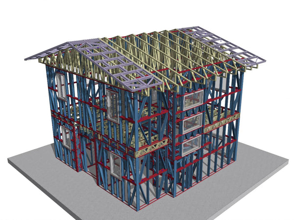 proiect de rezistenta structura metalica usoara casa cu 2 nivele