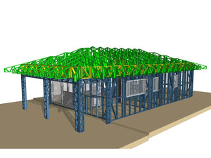 Montaj structura metalica acoperis casa doar parter in Ilfov thumbnail