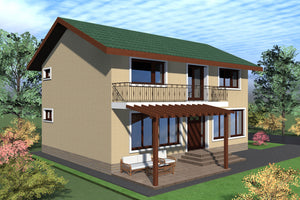 Proiectare model de casa parter cu etaj 204 mp langa Bucuresti thumbnail