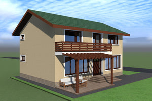 Proiectare model de casa parter cu etaj 204 mp langa Bucuresti thumbnail