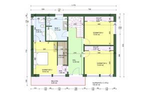 Proiectare model de casa parter cu etaj 204 mp langa Bucuresti thumbnail