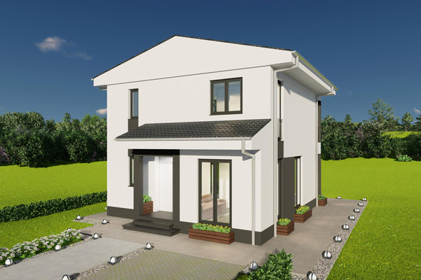Randare 3D proiect casa 4 dormitoare 150 mp