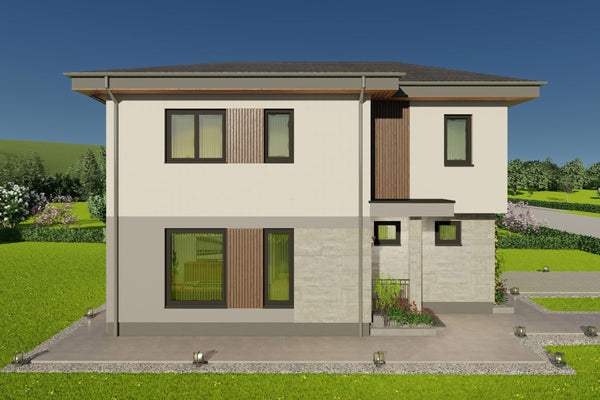 randare arhitecturala model casa zidarie