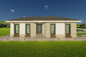 Redare exterioara proiect casa parter cu terasa thumbnail