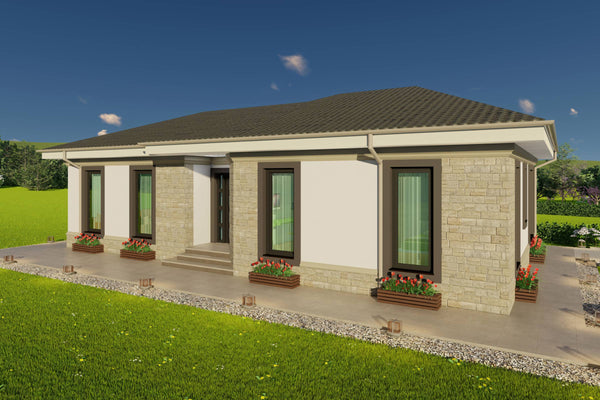 Reprezentare grafica proiect casa pe structura metalica