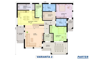 schita model de casa fara etaj cu 2 dormitoare open space versiunea 2 thumbnail