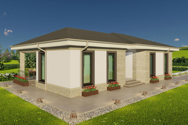 Simulare vizuala acces principal casa structura metalica