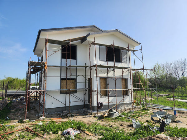 unghi spate tencuiala decorativa casa aplicata in Bucuresti