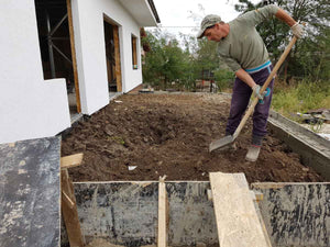 Constructie terasa exterioara la gri neacoperita, la nivel soclu fundatie proiect casa 260 mp thumbnail