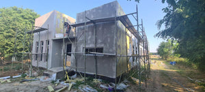 Termoizolatie exterioara vata bazaltica si masa de spaclu constructie casa de 130 mp thumbnail