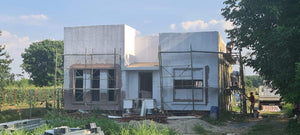 Termoizolatie exterioara vata bazaltica si masa de spaclu constructie casa de 130 mp thumbnail