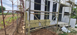 Termoizolatie exterioara vata bazaltica si masa de spaclu constructie casa de 130 mp thumbnail