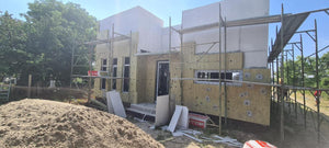Termoizolatie exterioara vata bazaltica si masa de spaclu constructie casa de 130 mp thumbnail