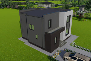 Texturi exterioare fatada casa pe structura metalica rezistenta si eficienta thumbnail