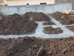 Trasare axe constructie sapatura si turnare talpa fundatie casa 198 mp thumbnail
