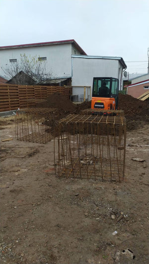 Trasare sapatura si plantare armatura fundatie proiect casa 157 mp thumbnail
