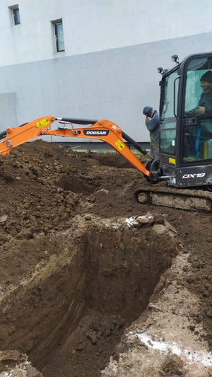 Trasare sapatura si plantare armatura fundatie proiect casa 157 mp thumbnail