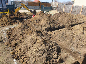 Trasare si sapatura fundatie casa pe structura metalica 134 mp thumbnail