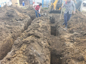 Trasare si sapatura fundatie casa pe structura metalica 134 mp thumbnail