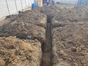 Trasare si sapatura fundatie casa pe structura metalica 134 mp thumbnail