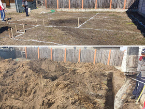 Trasare si sapatura fundatie casa pe structura metalica 134 mp thumbnail