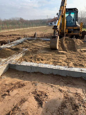 Umplerea spatiilor dintre fundatii pentru casa de 162 mp in Snagov thumbnail